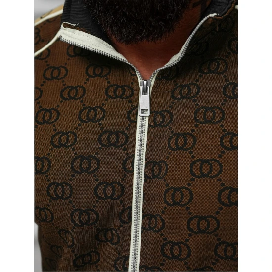 Vyriškas rudas sportinio kostiumo komplektas Design O/FF5110AB