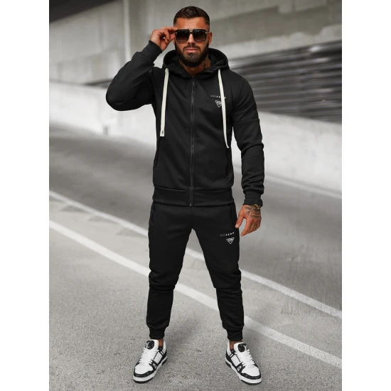 Vyriškas juodos spalvos sportinio kostiumo komplektas Icon O/LN11760