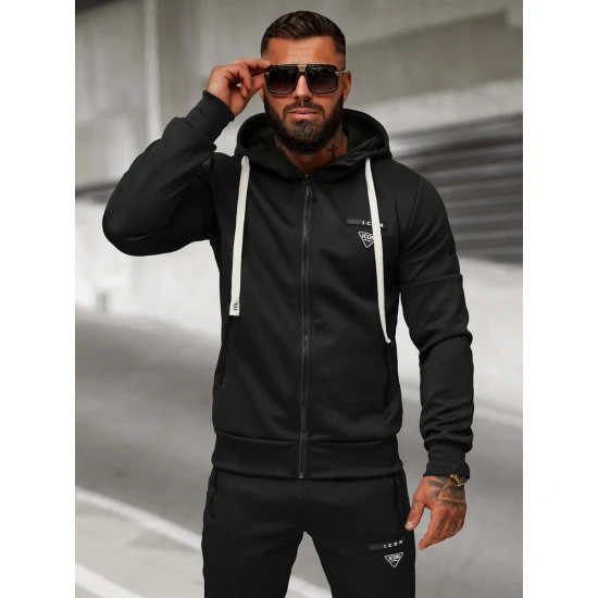 Vyriškas juodos spalvos sportinio kostiumo komplektas Icon O/LN11760