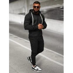 Vyriškas juodos spalvos sportinio kostiumo komplektas Icon