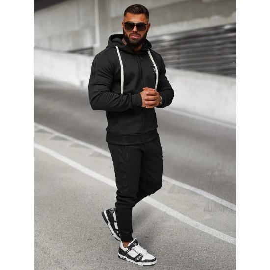 Vyriškas juodos spalvos sportinio kostiumo komplektas Icon O/LN11760