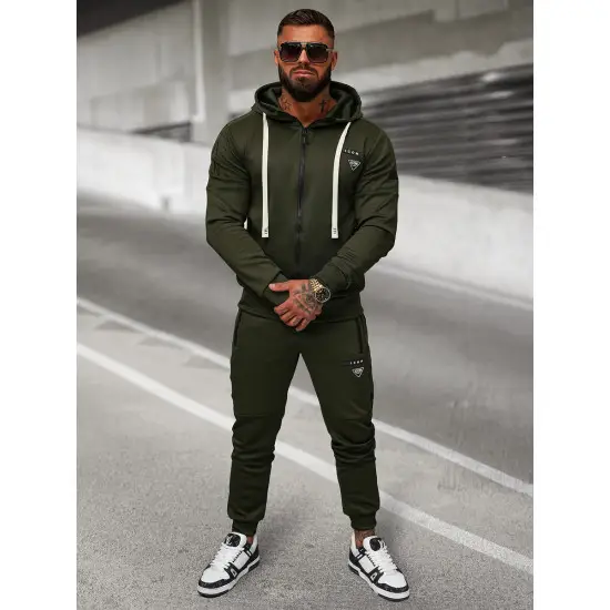 Vyriškas chaki spalvos sportinio kostiumo komplektas Icon O/LN11760