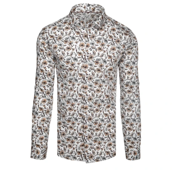 Vyriški gėlėti rusvi marškiniai Stifer DX2667