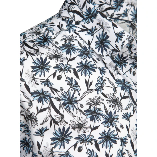 Vyriški gėlėti melsvi marškiniai Stifer DX2668