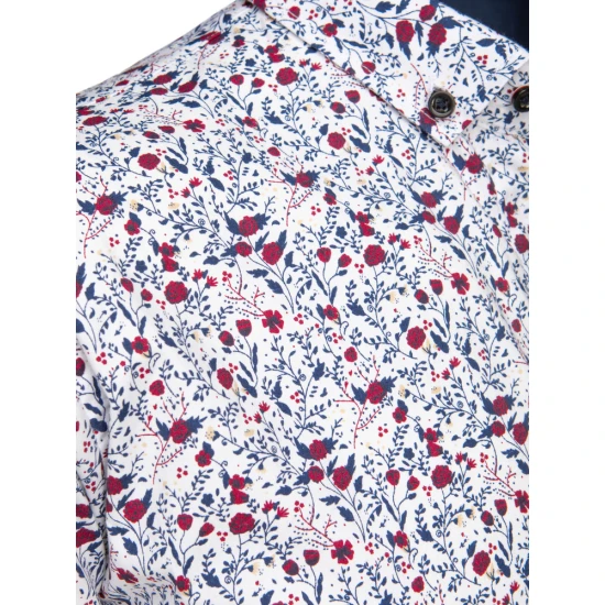 Vyriški baltos spalvos trumpomis rankovėmis marškiniai Ty KX1071