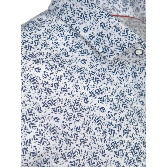 Vyriški baltos spalvos trumpomis rankovėmis marškiniai Tim KX1072