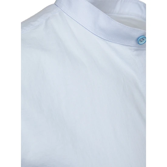 Vyriški šviesiai mėlynos spalvos trumpomis rankovėmis marškiniai Top KX1062