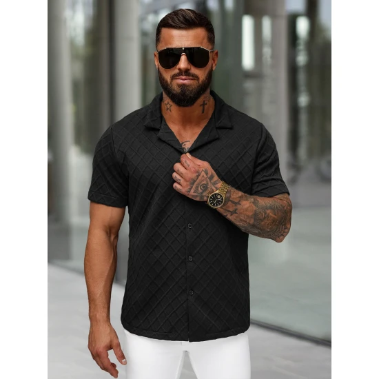 Vyriški trumparankoviai juodi marškinėliai Fargo O/B2257