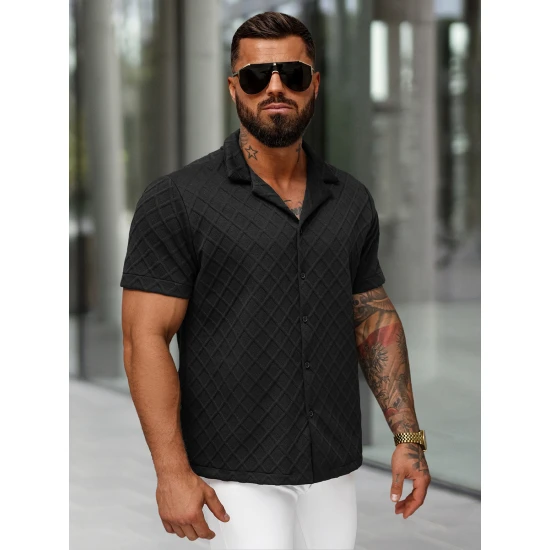 Vyriški trumparankoviai juodi marškinėliai Fargo O/B2257