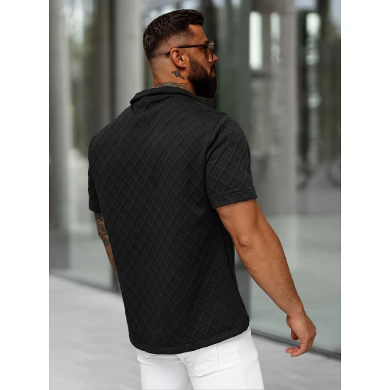 Vyriški trumparankoviai juodi marškinėliai Fargo O/B2257