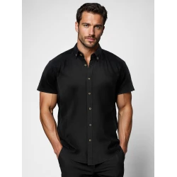 Vyriški juodos spalvos marškiniai trumpomis rankovėmis Sochi