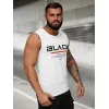 Baltos spalvos vyriški marškinėliai be rankovių Black JS/8B1712/1