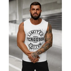 Vyriški balti marškinėliai be rankovių Ferguson