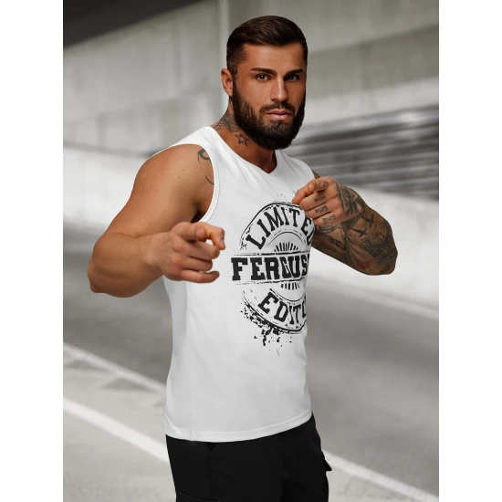 Vyriški balti marškinėliai be rankovių Ferguson JS/8B1725/1Z