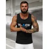 Men's black sleeveless shirt Black2 JS/8B1707/3Z
