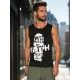 Vyriški juodi marškinėliai be rankovių Faith RX5657