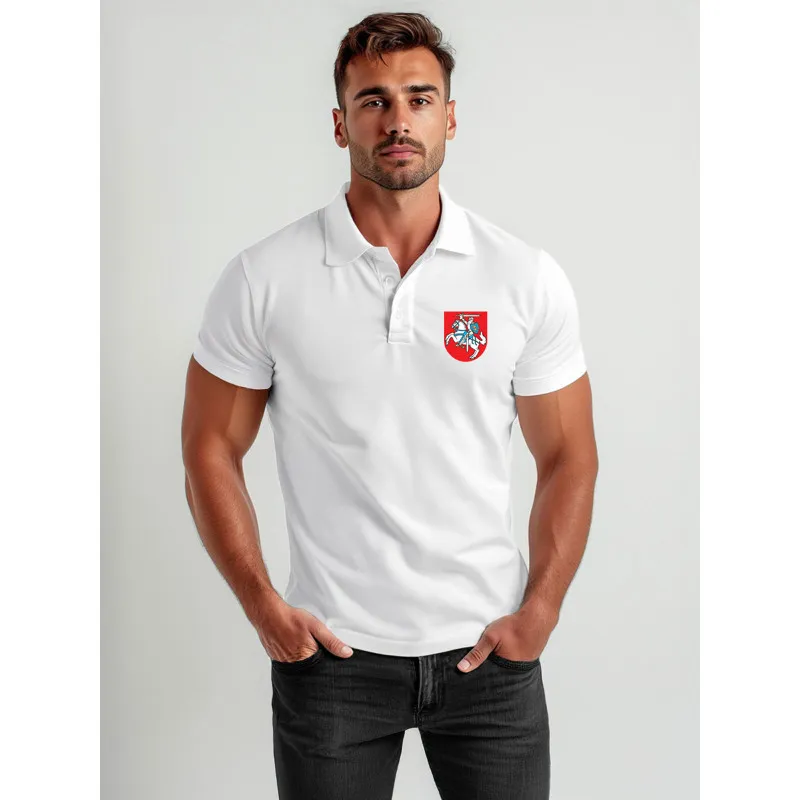 Vyriški mėlyni polo marškinėliai Herbas JS/8T80