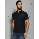 Vyriški juodos spalvos polo marškinėliai su logotipu Emb PX0624