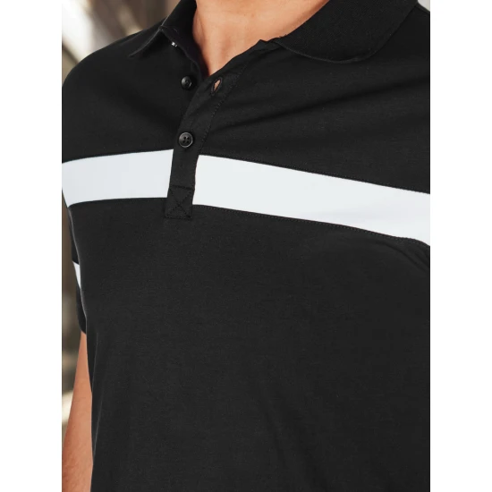 Vyriški juodi polo marškinėliai Lima PX0631