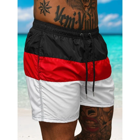 Maudymosi šortai juodi/balti Revel JS/17K567/3