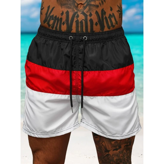 Maudymosi šortai juodi/balti Revel JS/17K567/3