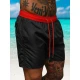 Vyriški šortai juodi/raudoni Renald JS/17K561/1