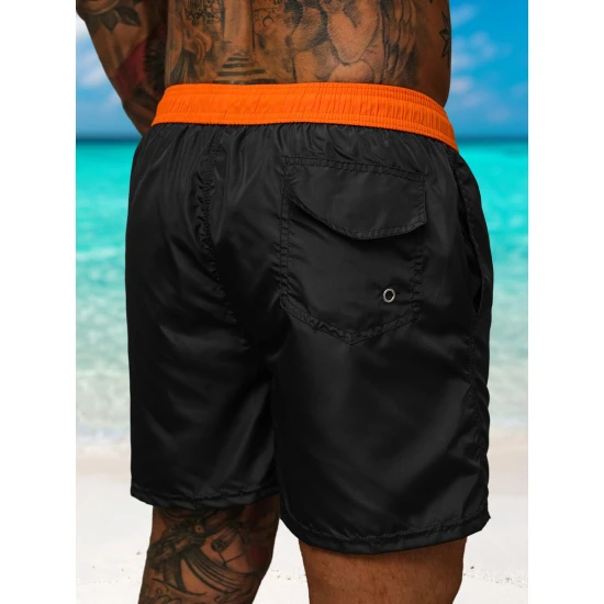 Vyriški šortai juodi/oranžiniai Renald JS/17K561/6