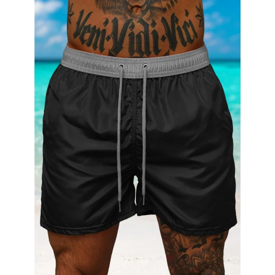 Vyriški šortai juodi/pilki Renald JS/17K561/3