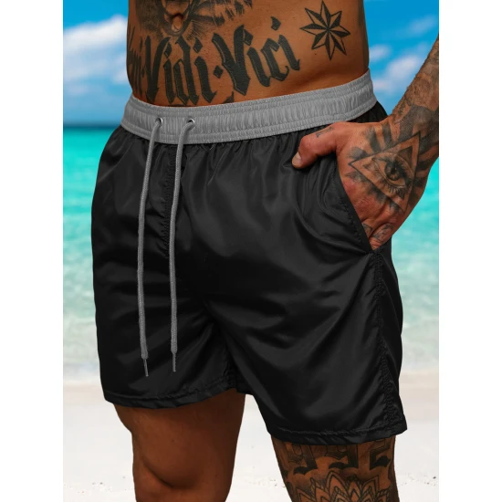 Vyriški šortai juodi/pilki Renald JS/17K561/3