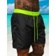 Vyriški šortai juodi/žali Renald JS/17K561/5