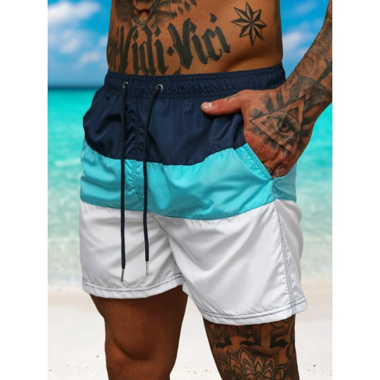 Maudymosi šortai tamsiai mėlyni/balti Revel JS/17K567/7