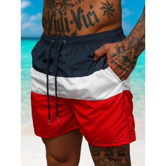 Maudymosi šortai mėlyni/raudoni Revel JS/17K567/5