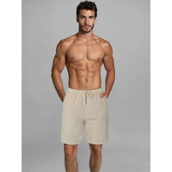 Vyriški rusvos spalvos šortai Akel TMK/DC809/5