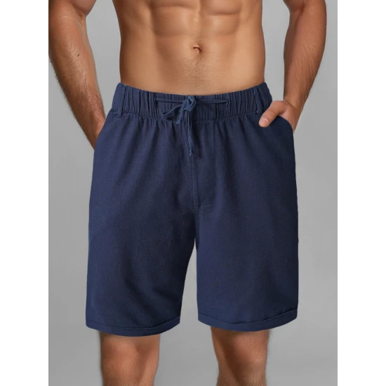 Vyriški tamsiai mėlynos spalvos šortai Akel Šortai | Bridžai