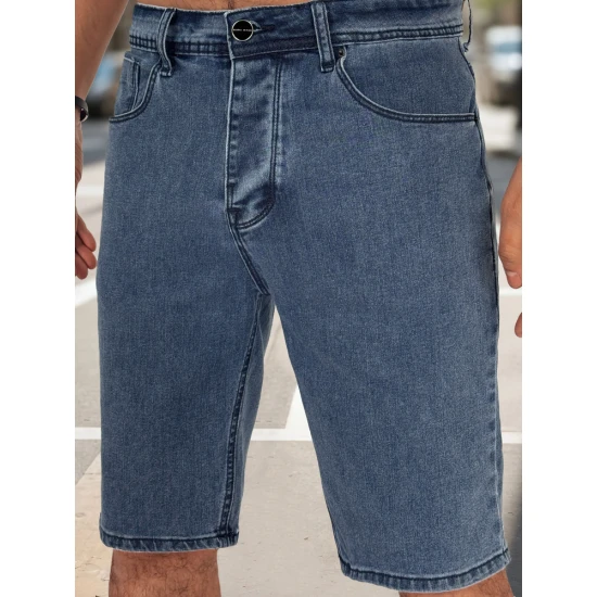 Vyriški mėlyni džinsiniai šortai Jack SX2492