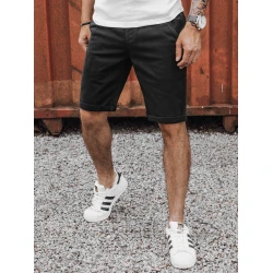 Vyriški juodos spalvos džinsiniai šortai Den