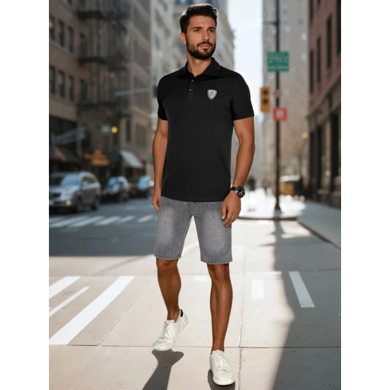 Vyriški pilki džinsiniai šortai Jack SX2491