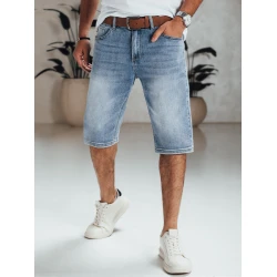 Vyriški mėlyni džinsiniai šortai su diržu Marty