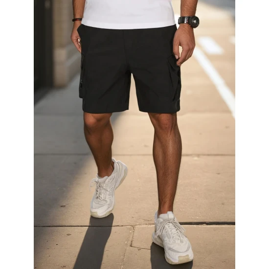 Vyriški juodos spalvos šortai Stone SX2503