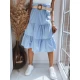 Moteriškas mėlynas midi sijonas Randina CY0389