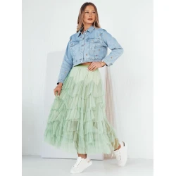 Moteriškas mėtų spalvos tiulio sijonas Milani