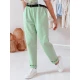 Moteriškos šviesiai mėtinės kelnės su diržu Tailandi UY2552