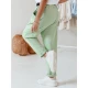 Moteriškos šviesiai mėtinės kelnės su diržu Tailandi UY2552