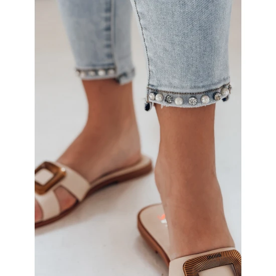 Moteriški šviesiai mėlyni džinsai Danys UY2709