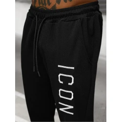 Vyriškos juodos sportinės kelnės Icon