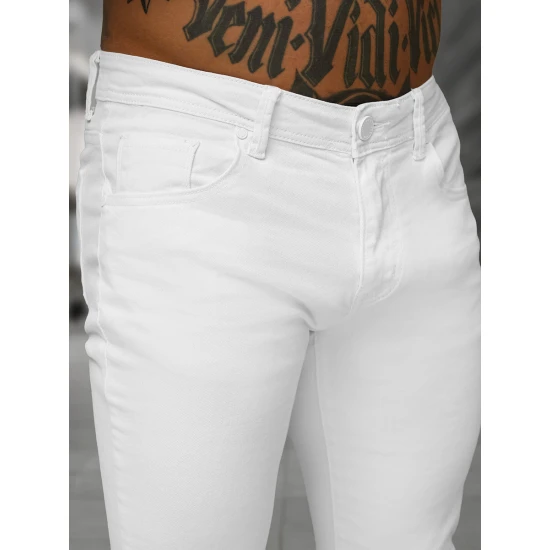 Vyriški baltgos spalvos priglundantys džinsai Jen O/YB661