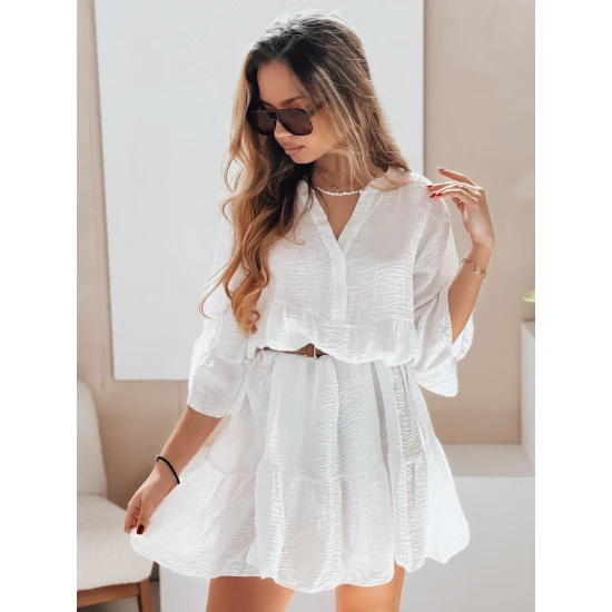 Moteriška balta vasarinė suknelė Lyvonne EY2613