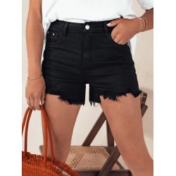 Moteriški juodi džinsiniai šortai Sunylook