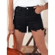 Moteriški juodi džinsiniai šortai Sunylook Šortai moterims