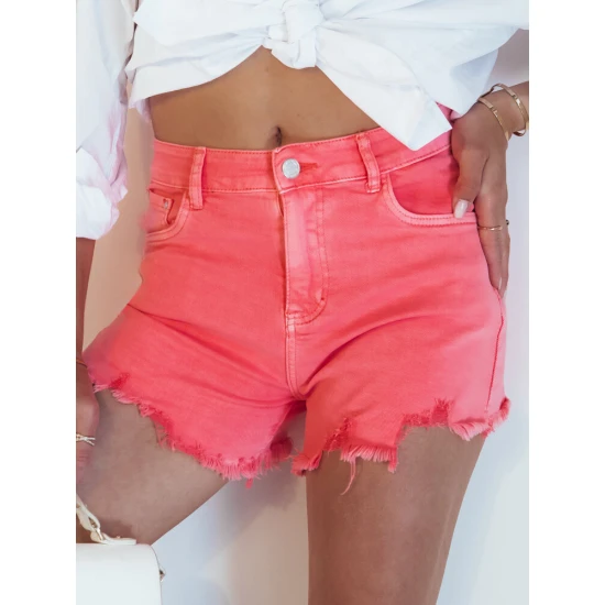 Moteriški rožiniai džinsiainai šortai Sunylook SY0362
